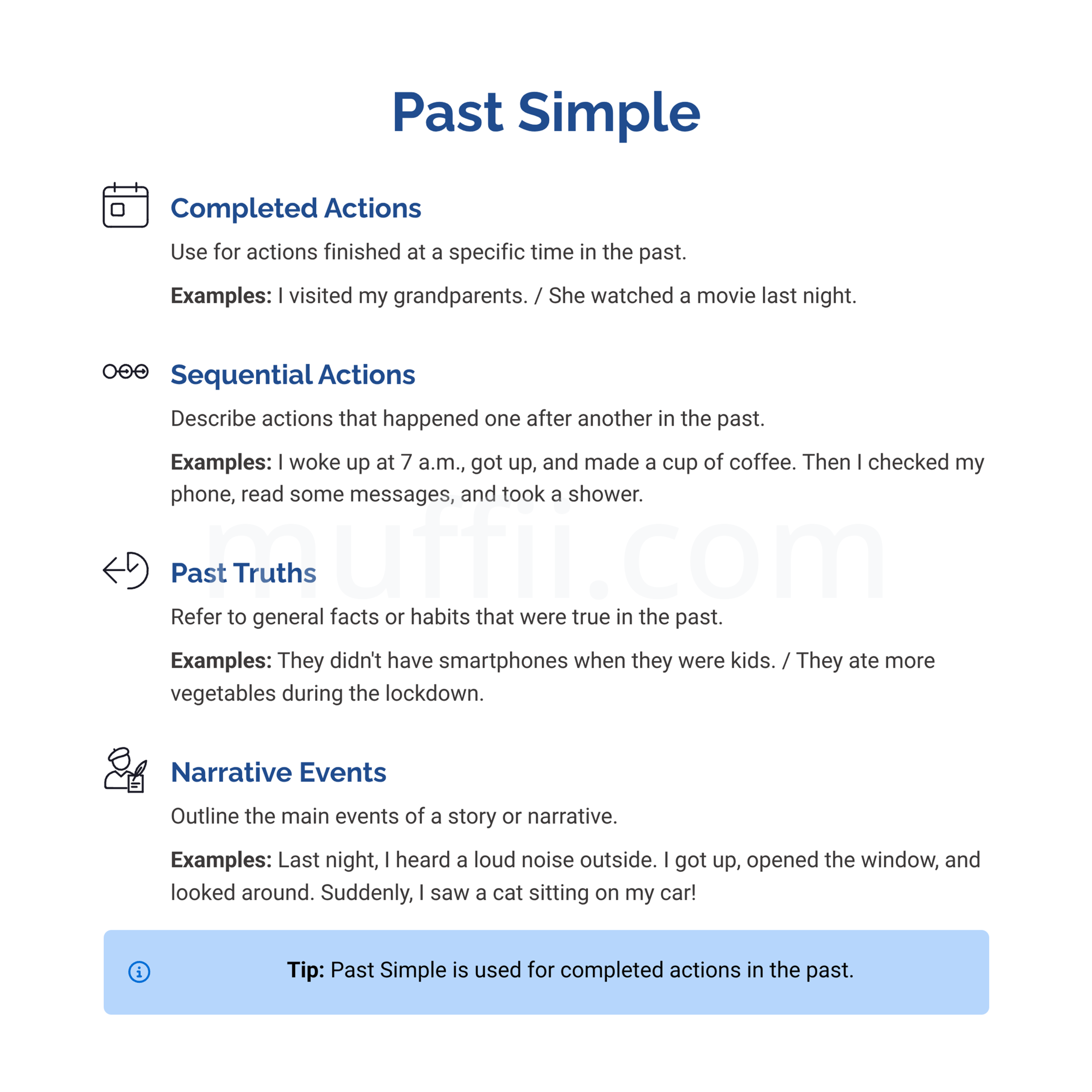 Past simple regular and irregular verbs grammar exercises