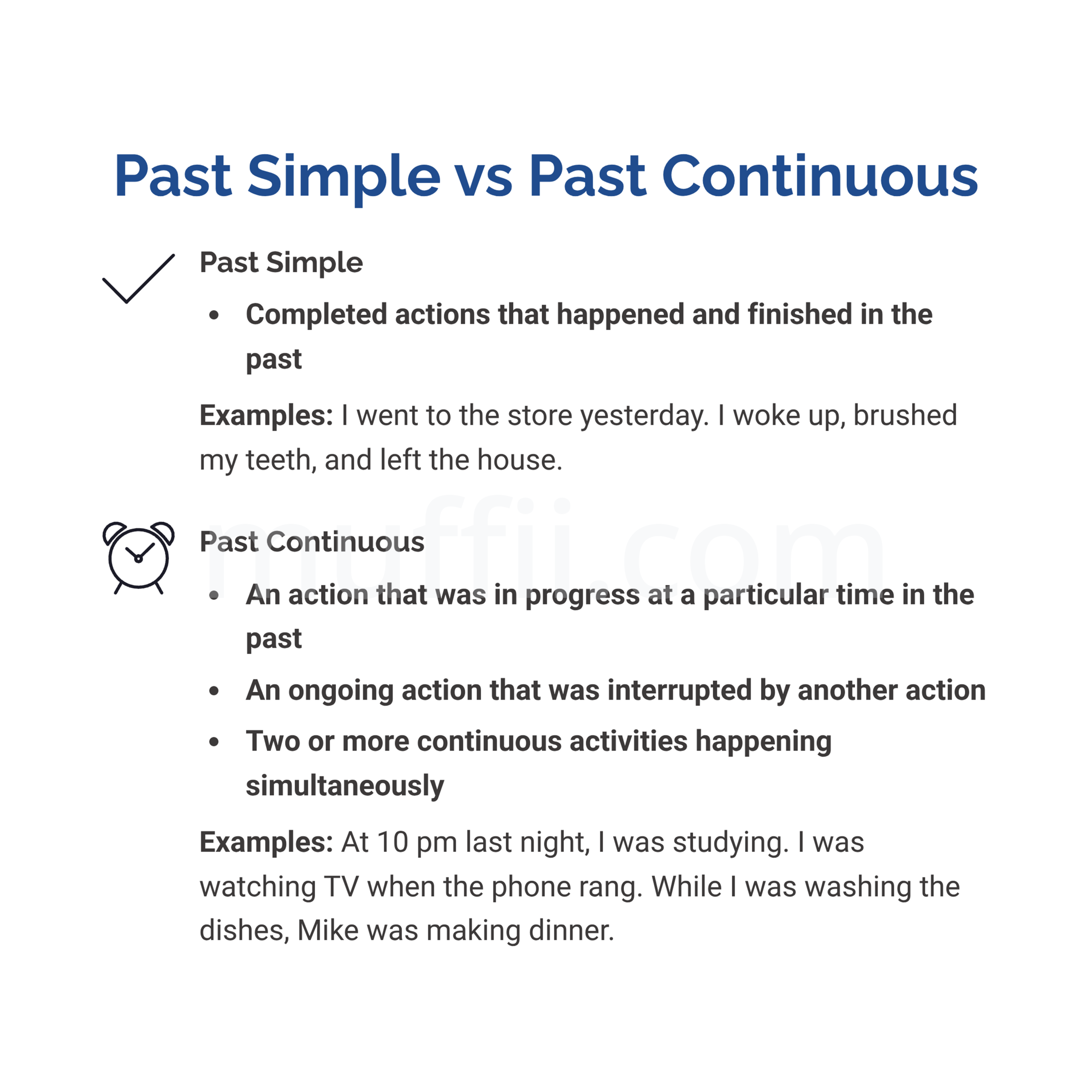 Past simple vs Past continuous A2 exercises